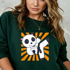 Vibeintee Karate Panda Martial Arts Sweater