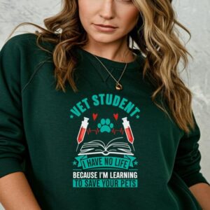 Vibeintee Learning To Save Pets Vet Tech Sweater