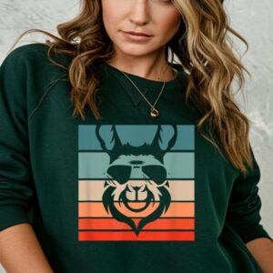 Vibeintee Llama Retro Vintage Sweater