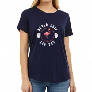 Vibeintee Never Skip Leg Day Flamingo T-Shirt