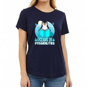 Vibeintee Oceans Of Possibilities Summer Reading Penguin T-Shirt