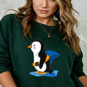Vibeintee Penguin Shark Fin Sweater