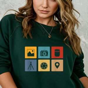 Vibeintee Photography Camera Gear Vintage Sweater