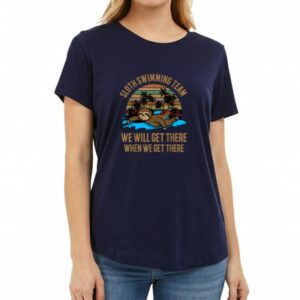Vibeintee Sloth Swimming Team T-Shirt