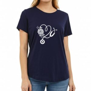 Vibeintee Stethoscope Flower Doctor Nurse T-Shirt